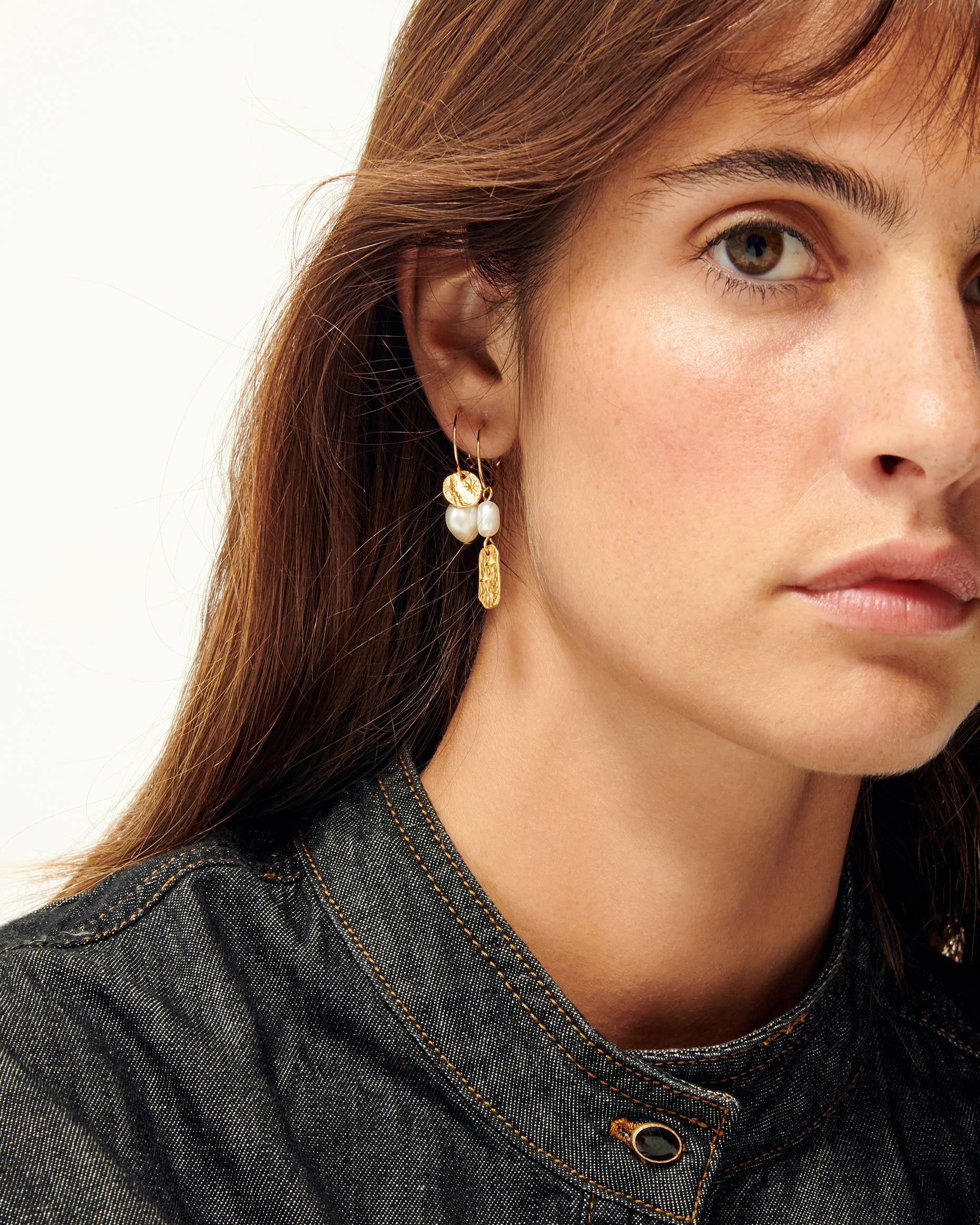 SOREN PEARL Doré - Earrings