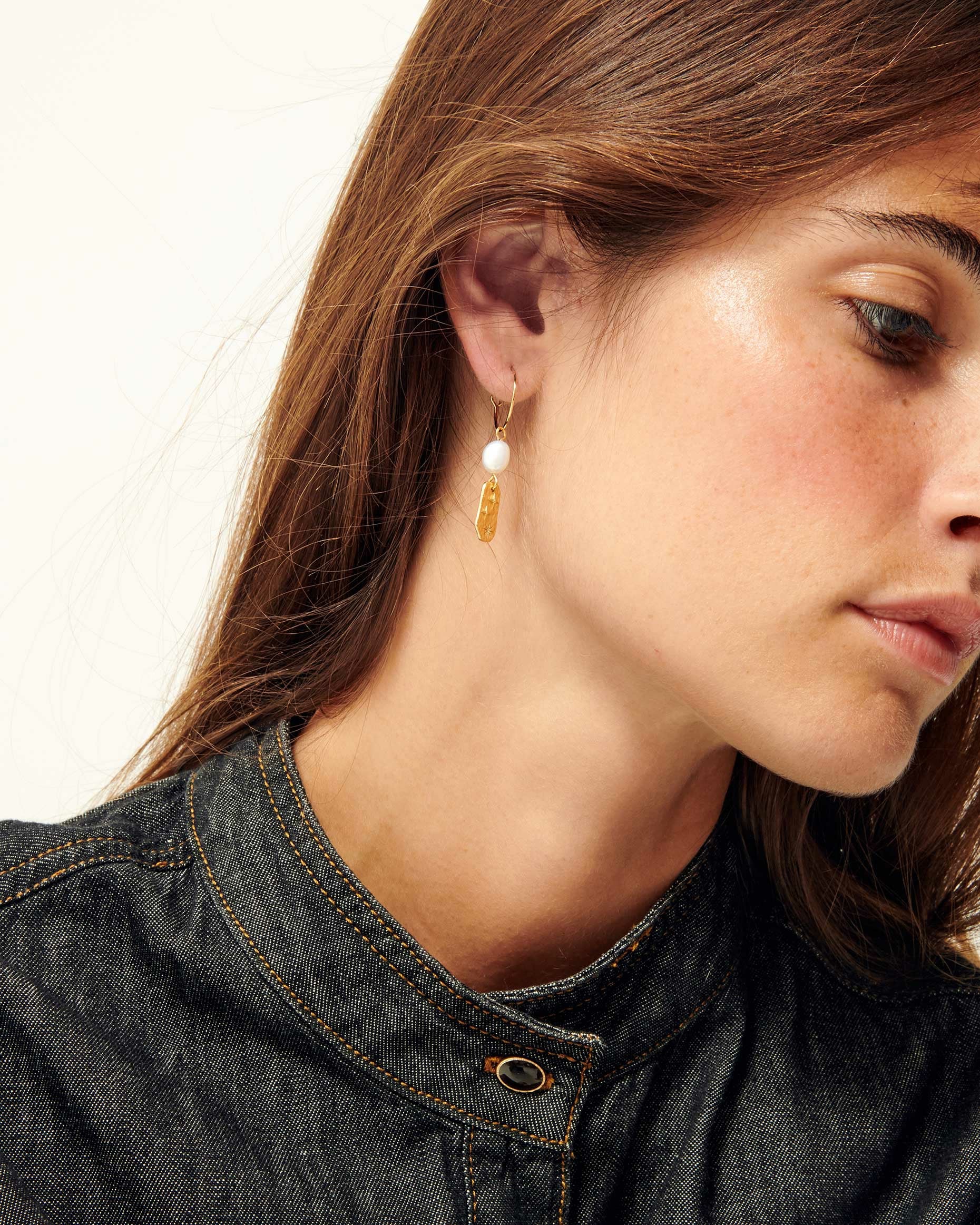 SOREN PEARL Doré - Earrings