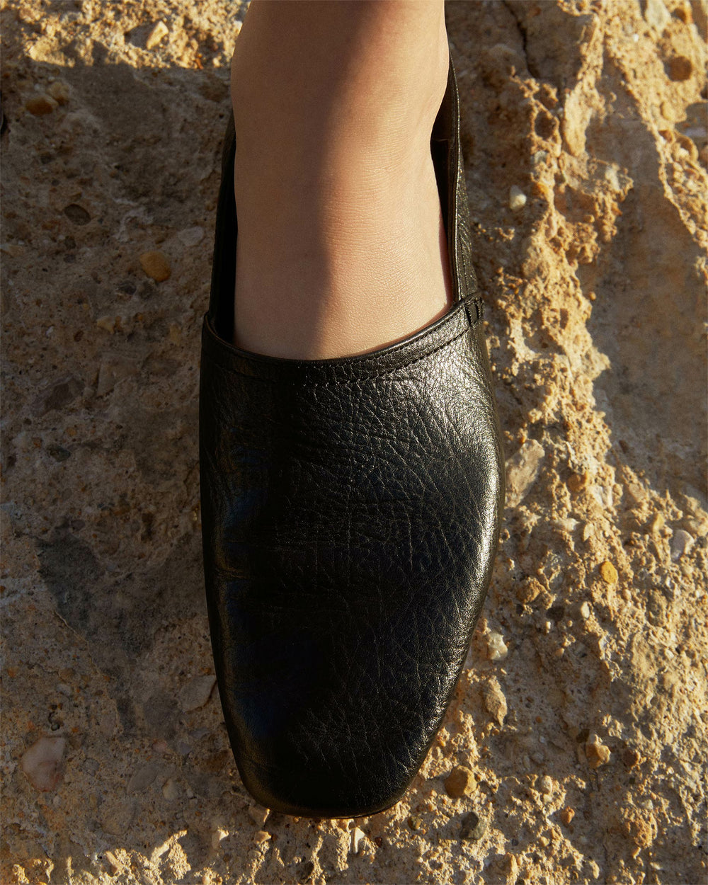 CEZA Black Leather - Slippers